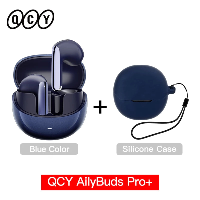 QCY HT10 AilyBuds Pro+ ANC Wireless Earphones – Hi-Res Audio with LDAC, Bluetooth 5.3, 6-Mic AI HD Call, Multipoint Connection