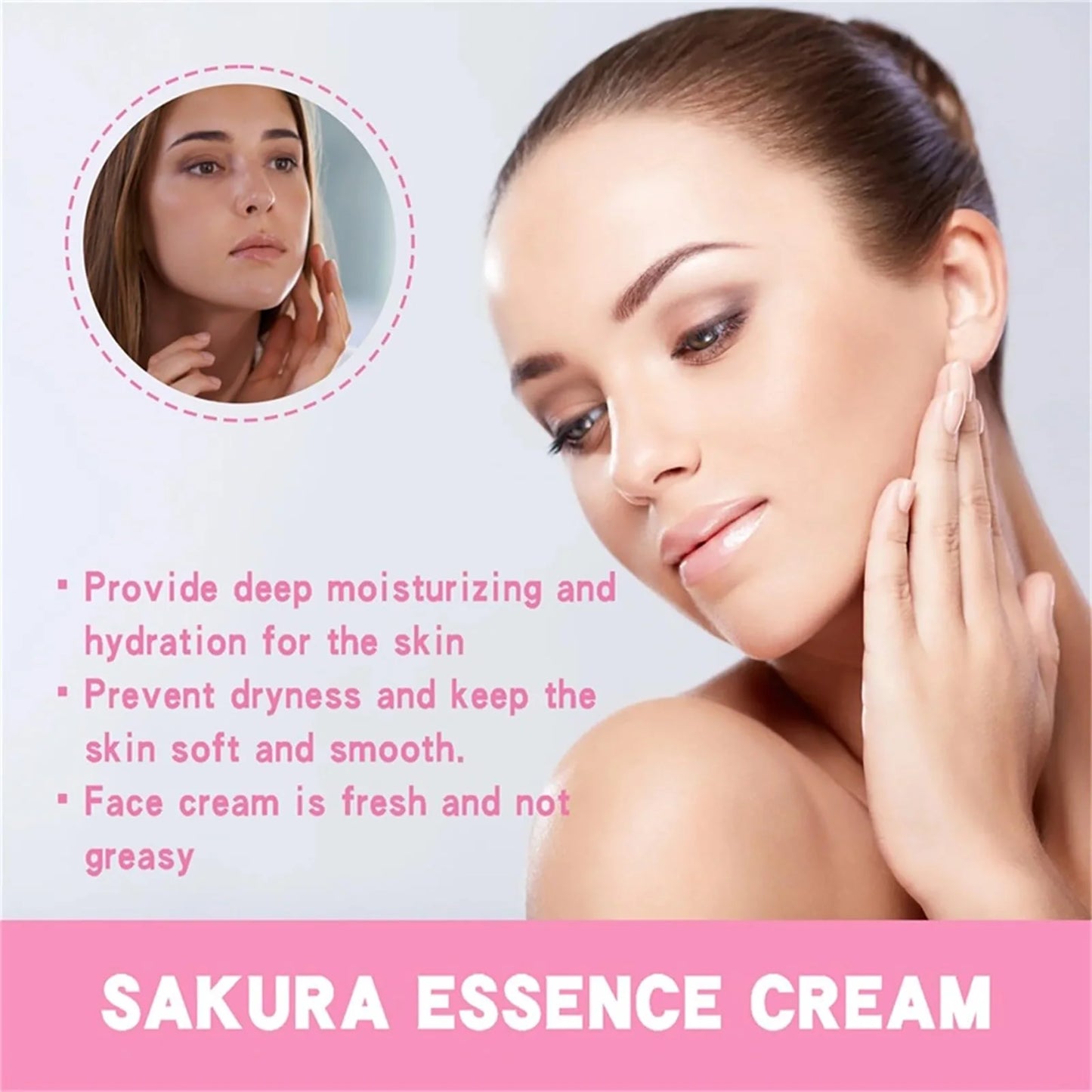 Japan Sakura Essence Cream – Tone-Up & Hydrating Face Cream with Hyaluronic Acid