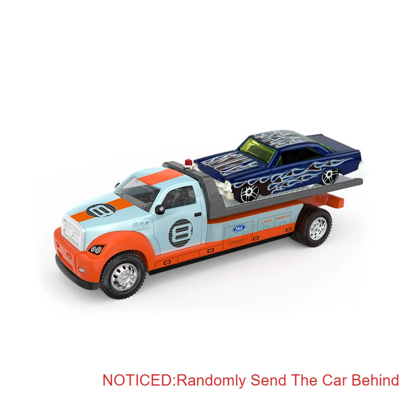 1:64 Alloy Container Trailer Diecast Toy Car – Metal Pull Back Truck Gift