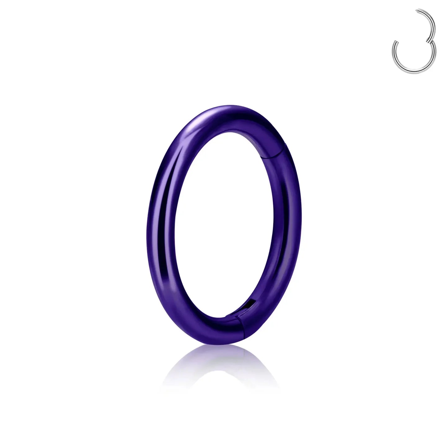 1/5Pcs Nose Rings & Lip Rings | G23 Titanium Piercing Jewelry for Women | Mixed Color Hoop Earrings & Body Clips Hinged