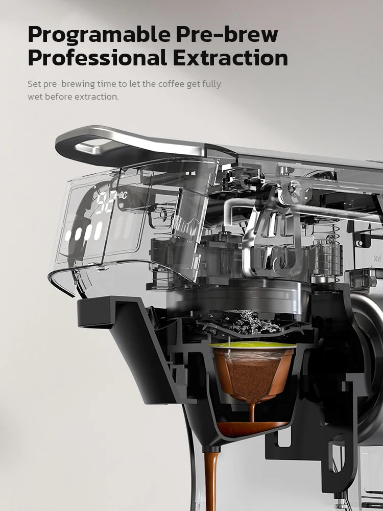 ماكينة قهوة هاي برو ٦ في ١ - إسبريسو ساخن وبارد، كابتشينو، دولتشي غوستو، نسبرسو، وماكينة قهوة مطحونة