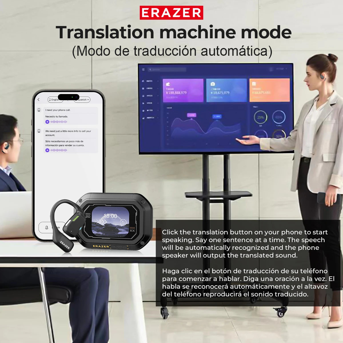 ERAZER XP6 AI Earphones – Bluetooth Wireless Headset with Sleep ASMR, DIY Equalizer App, 16mm Driver for Office & Travel