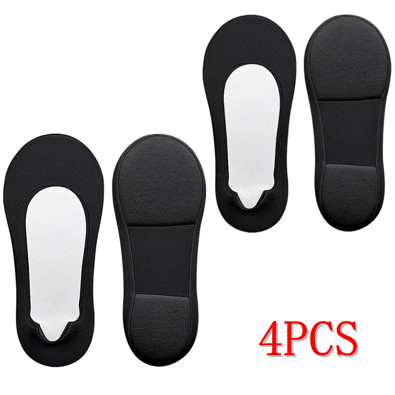 جوارب قارب نسائية بنعل داخلي مدمج - امتصاص الصدمات، دعم غير مرئي للقدمين مانع للانزلاق (زوج واحد أو زوجان)