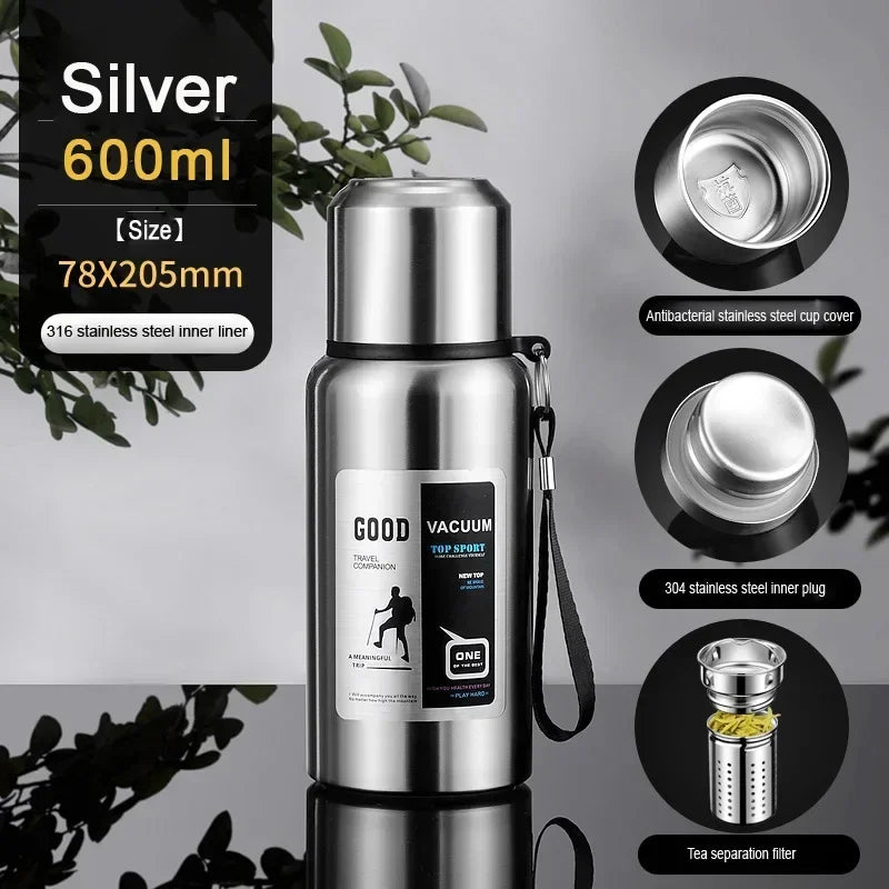 Large Capacity Stainless Steel Thermos Tumbler – Vacuum Insulated Travel Mug for Hot & Cold Coffee, Tea & Water