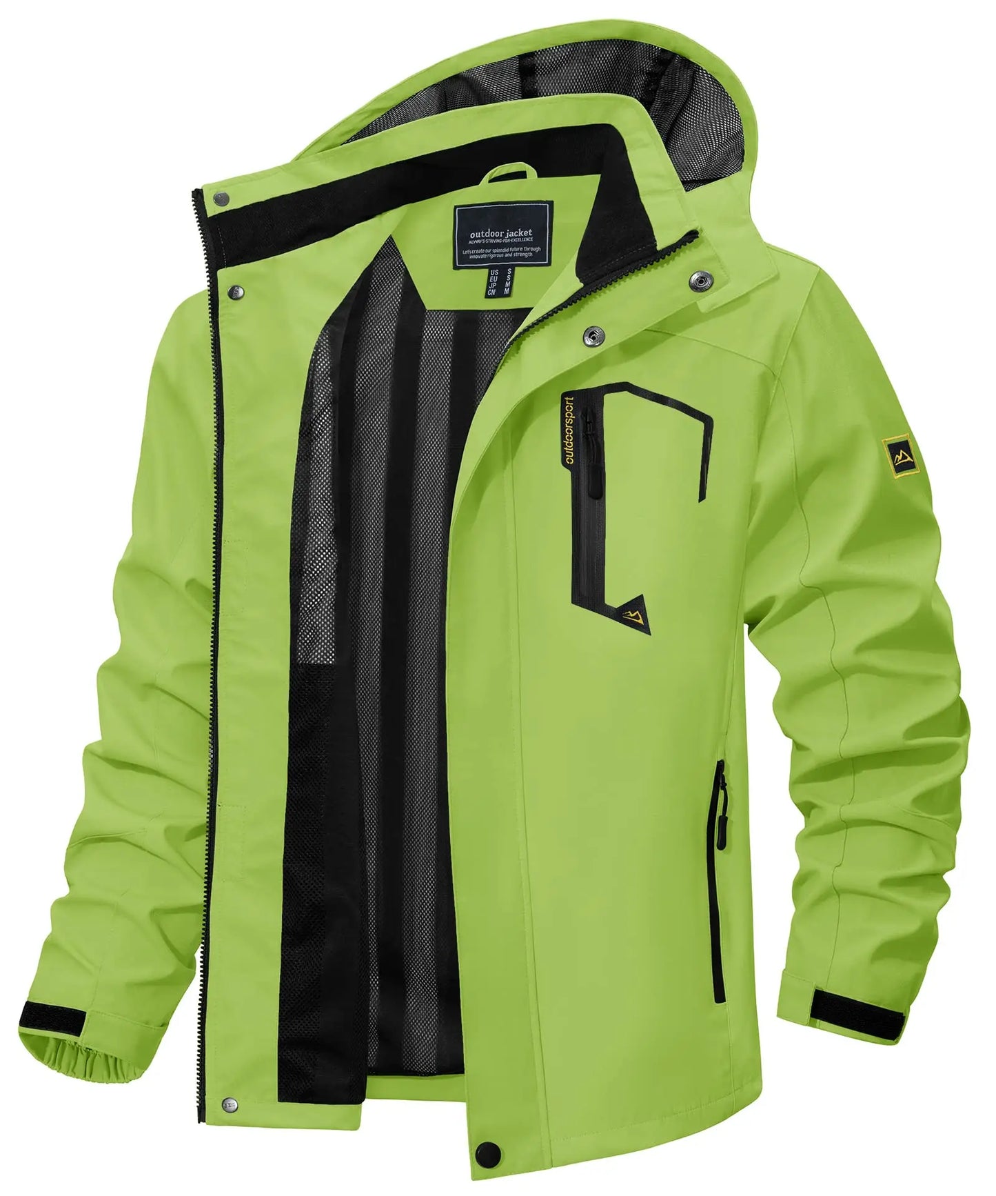 TACVASEN Men’s Spring Autumn Lightweight Jacket – Mesh-Lined Waterproof Outdoor Windbreaker