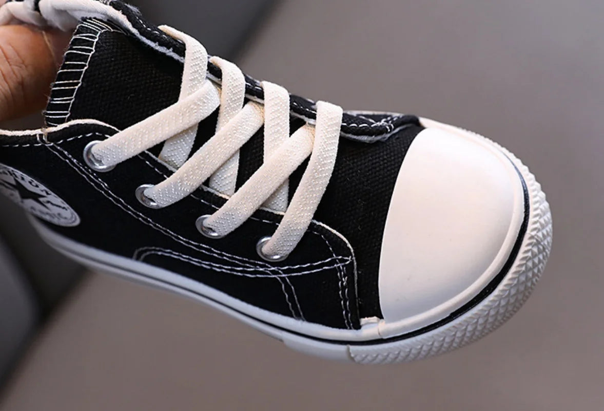 Children's Mid-Top Canvas Shoes | Soft, Comfortable, Non-Slip Sneakers for Boys & Girls
