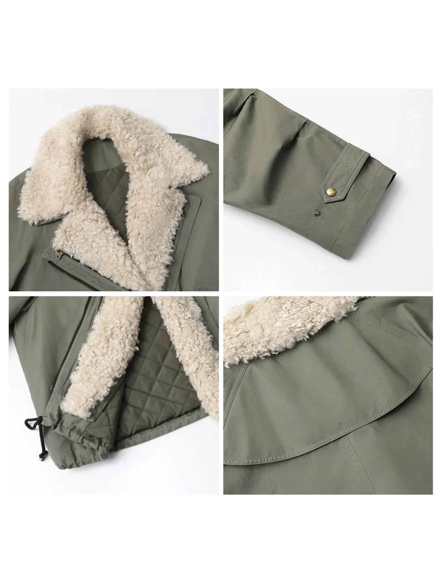 CHIC VEN Fashion Women Loose Retro Motorcycle Cotton Jacket Thick Warm Overcoat Autumn Winter 2025