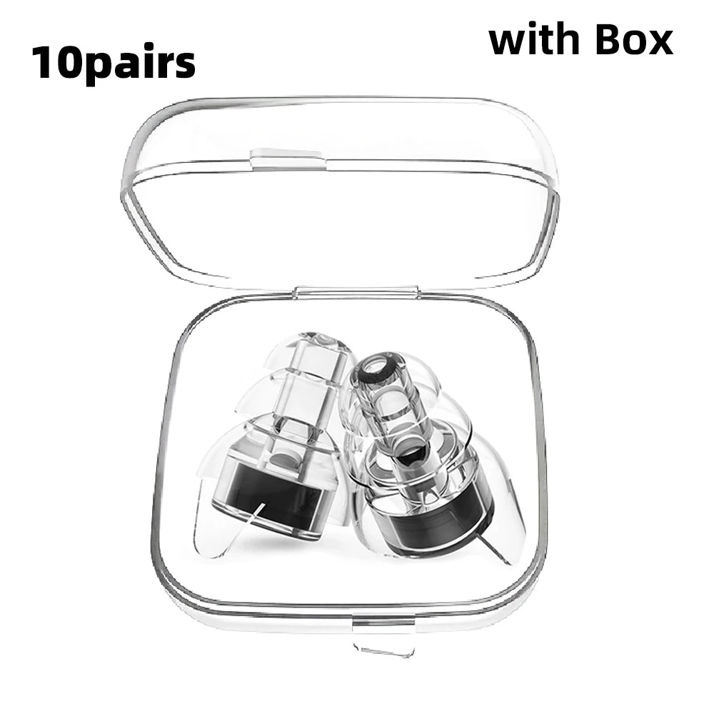 HUAK 20 High Fidelity Silicone Earplugs with Storage Box – Noise Reduction for Concerts, Musicians, Motorcycles & Noise Sensitivity