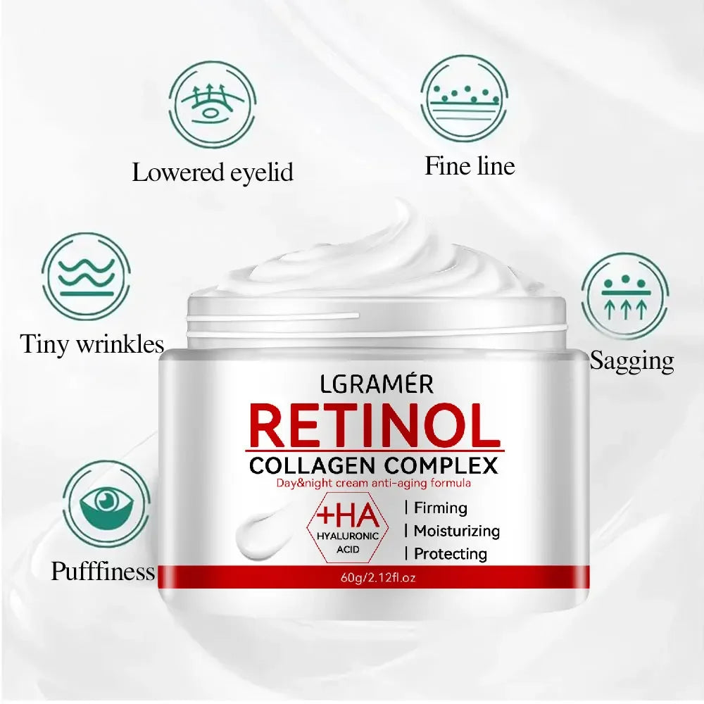 Retinol Lifting & Firming Face Cream – Collagen Moisturizer for Wrinkle Smoothing, Whitening & Skin Brightening