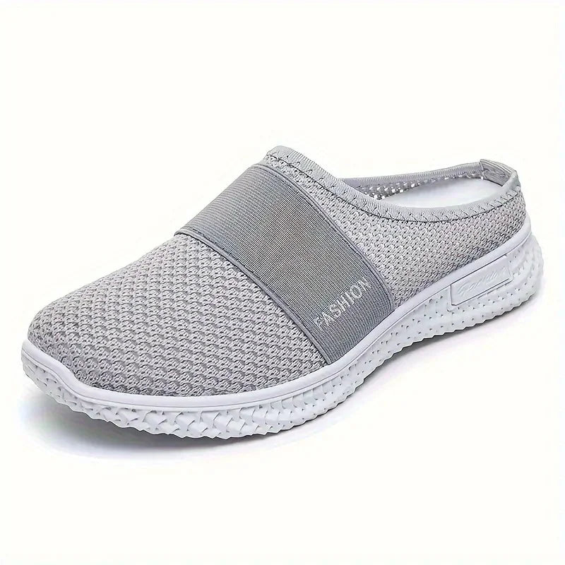 Women’s Solid Color Mules – Soft Sole Platform Slip-On Walking Shoes