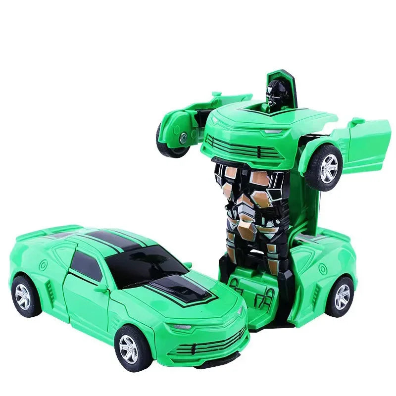 Shape-Shifting Robot Car Toy – Inertial Impact One-Button Transform Car