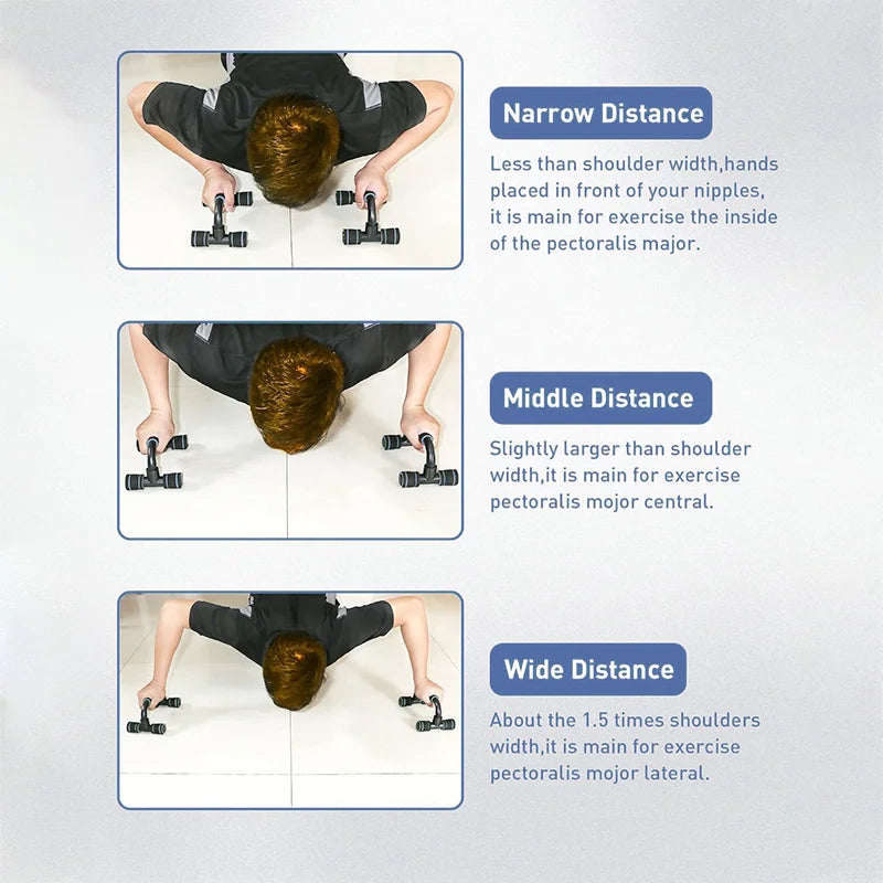 U-Shaped Push-Up Stands | Family Fitness Muscle Training Equipment – 1 Pair with Sponge Handles