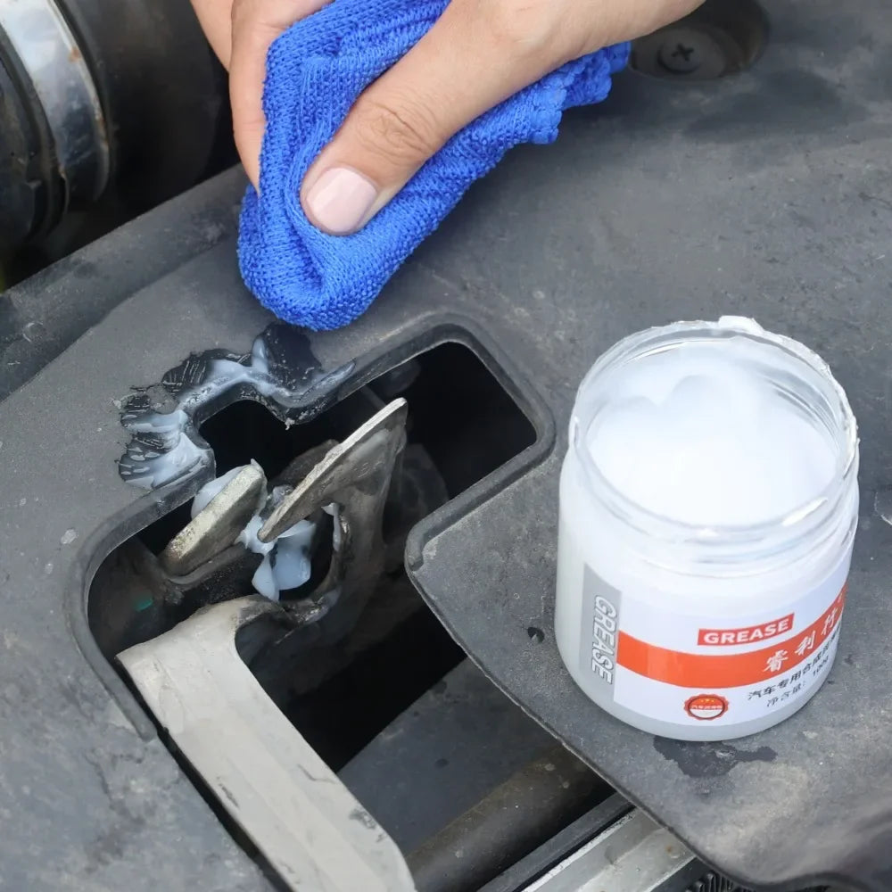 100g White Lubricating Oil – Multi-Purpose High-Temp Resistant Mineral Lubricant for Car Sunroof, Hinges, Gears & Bearings