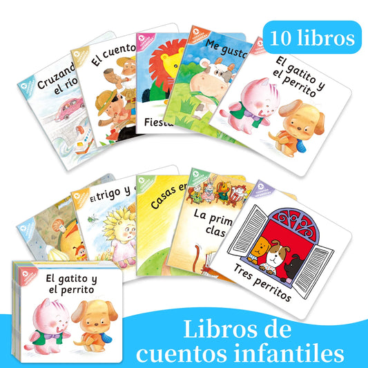1 Set of 10 Spanish Children’s Storybooks – Early Learning Puzzle & Educational Books, Ideal Kids’ Gift