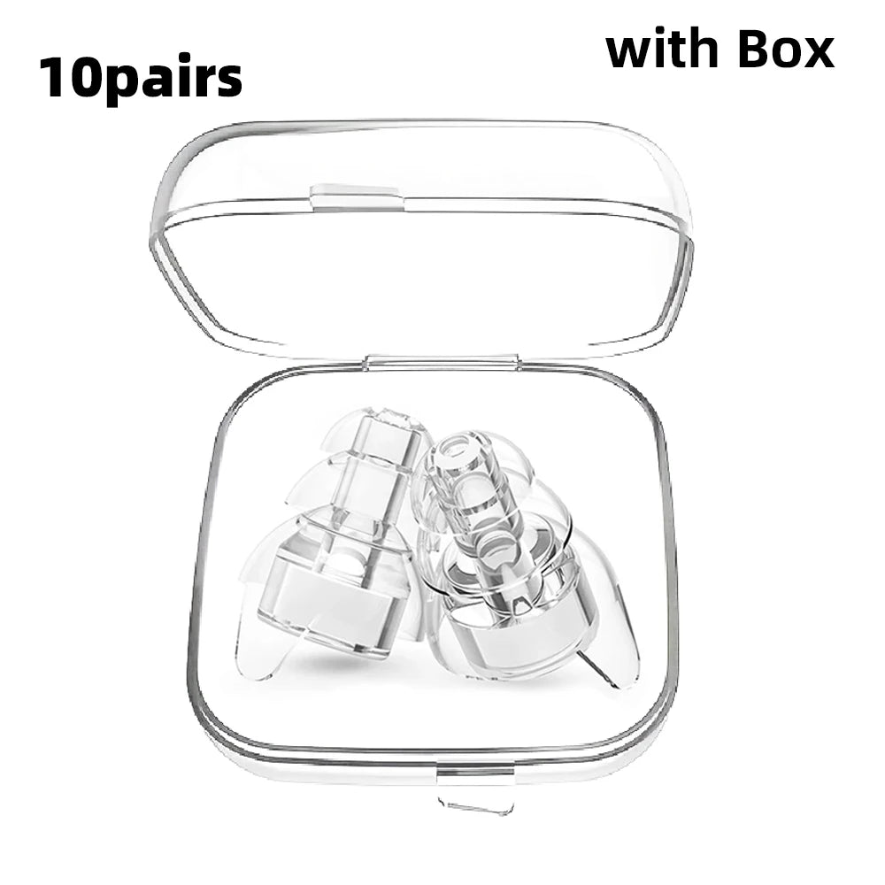 HUAK 20 High Fidelity Silicone Earplugs with Storage Box – Noise Reduction for Concerts, Musicians, Motorcycles & Noise Sensitivity