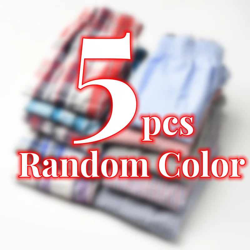 5PCS Men's Cotton Boxer Shorts | Plaid, Striped & Arrow Style Underwear | Loose Comfortable Homewear Sleep Pants