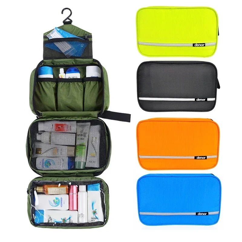 Hanging Men's Toiletry Bag | Large Waterproof Cosmetic Bag Travel Organizer | Foldable Bathroom Kit for Men & Women