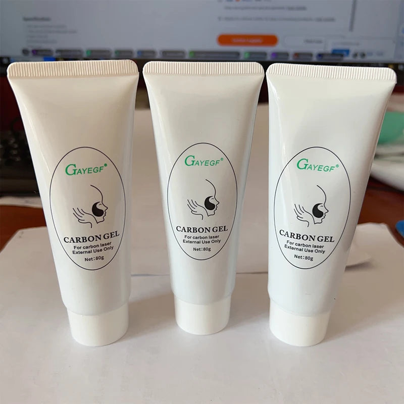 قناع جل أسود ٨٠ مل لتقشير البشرة بالليزر ND YAG - كريم كربوني لتبييض وتجديد الوجه والتنظيف العميق