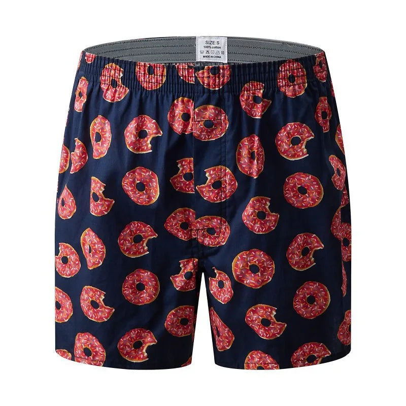 1PC Men's Boxer Briefs | 100% Cotton Soft Stretch Underwear | Comfortable Loose Home Aloe Shorts