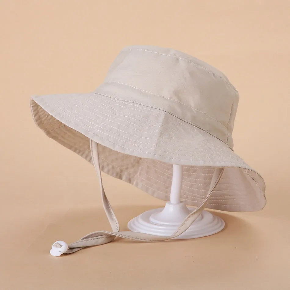 قبعة بنما صيفية للأطفال برسومات كرتونية - قبعة شمس دلوية مع غطاء للأذن للأولاد والبنات الصغار، من عمر 0 ​​إلى 8 سنوات