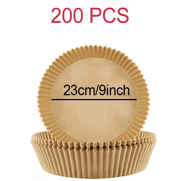 بطانات ورقية للاستخدام مرة واحدة في مقلاة الهواء - صواني خبز غير لاصقة مربعة ودائرية لكوسوري ونينجا