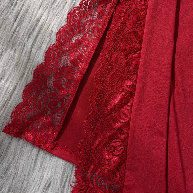 Women's Satin Nightgown | Faux Silk Sleeveless Nightdress with Spaghetti Straps | Solid V-Neck Sleepwear