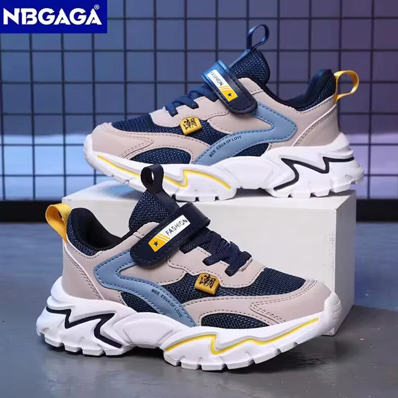 Kids Leather Sneakers – Breathable Sport & Casual Shoes for Boys