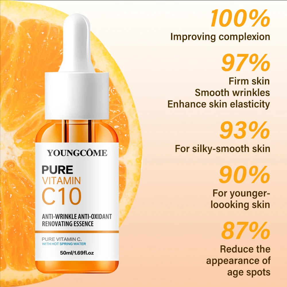 Vitamin C Facial Essence – Brightening Serum with Hyaluronic Acid for Moisturizing, Fine Line Repair & Dull Skin Care