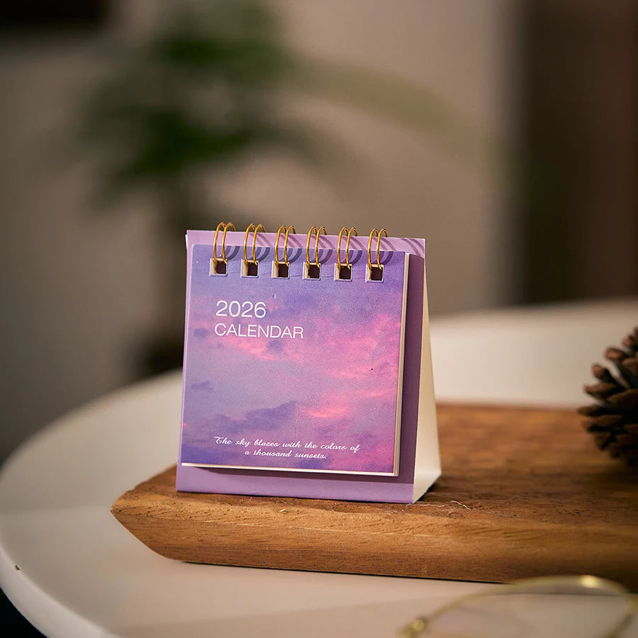 2026 Mini Desk Calendar Dayd Starlight Series – Creative Portable Desktop Planner & Decorative Check-In Calendar