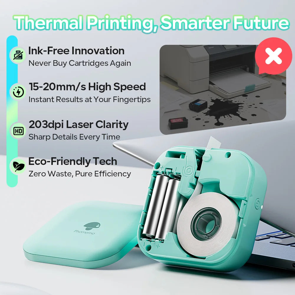 طابعة ملصقات حرارية Phomemo Q30 بتقنية البلوتوث - صانعة ملصقات محمولة للأعمال اليدوية وبطاقات التاريخ، طابعة لاسلكية متعددة الأوراق لنظامي التشغيل iOS وAndroid