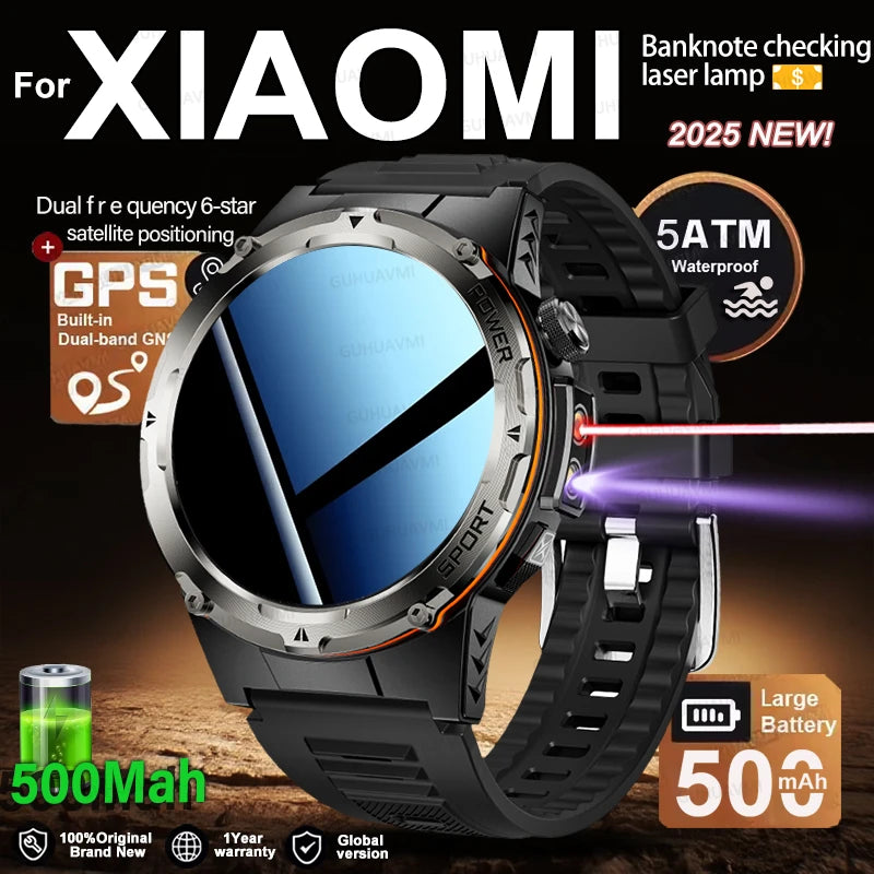2025 New Outdoor GPS Smart Watch for Men – HD Call, NFC, 500mAh Battery, IP68 Waterproof Sports Watch for Xiaomi