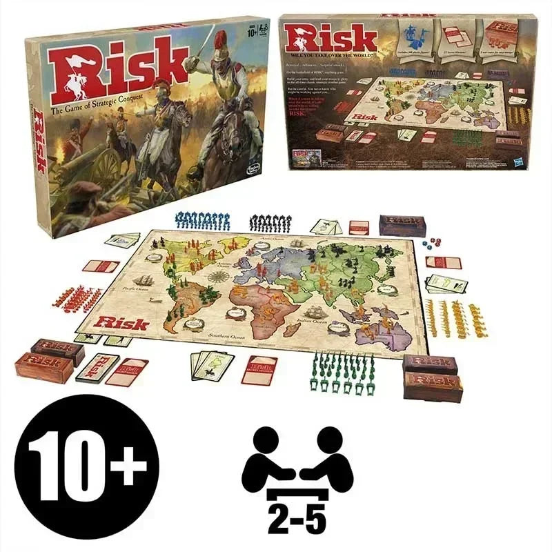 Board Games Risk – Game of Strategic Conquest for 2 to 5 Players | Family Board Game for Ages 8+