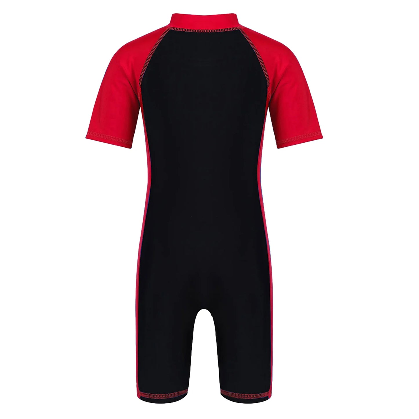Kids Short Sleeve Wetsuit Boys Girls Zippered Swimwear Shorty Bodysuit