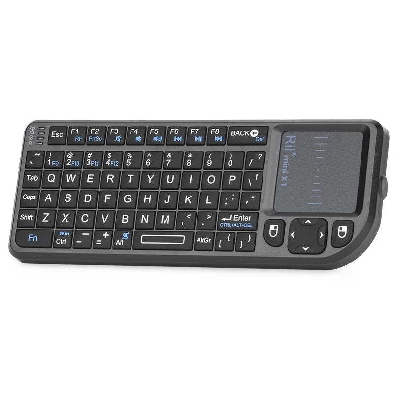 Rii X1 2.4GHz Mini Wireless Keyboard – Touchpad Keyboard for Android TV Box, PC & Laptop (English/ES/FR/Korean)