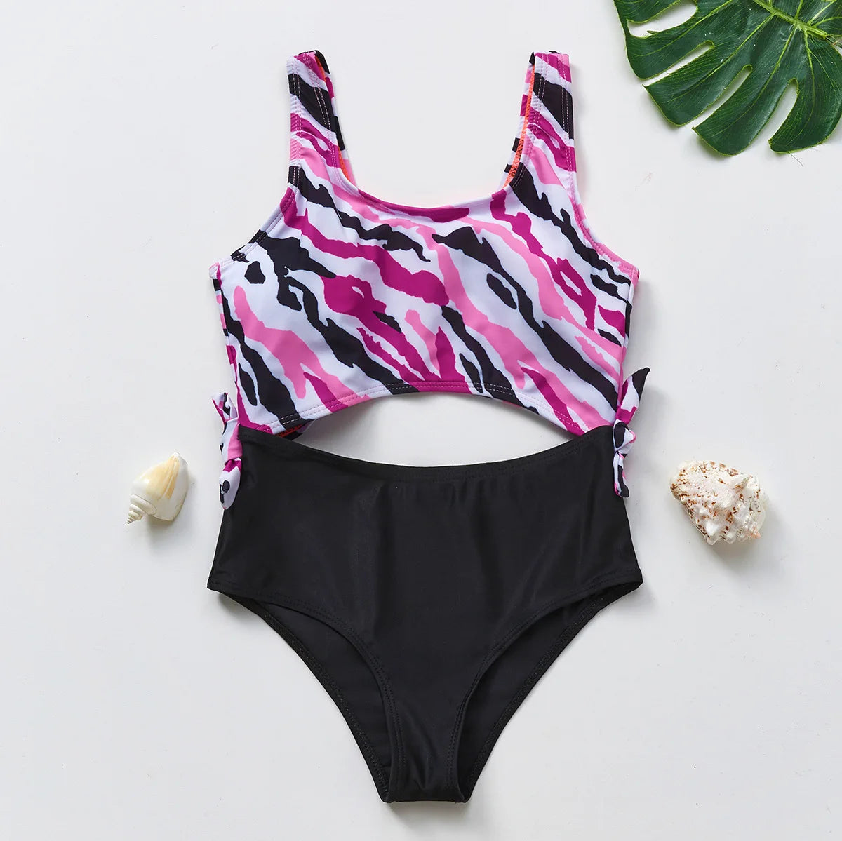 Baby Girls Two-Piece Tankini Swimsuit Fish Scale Print Summer Beachwear