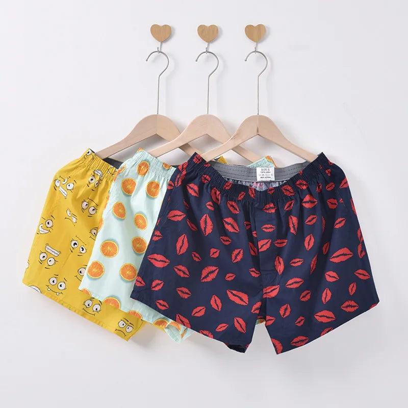 3PCS Men's Cotton Boxer Shorts | Loose Comfortable Arrow Pants Style Underwear | Homewear Boxers