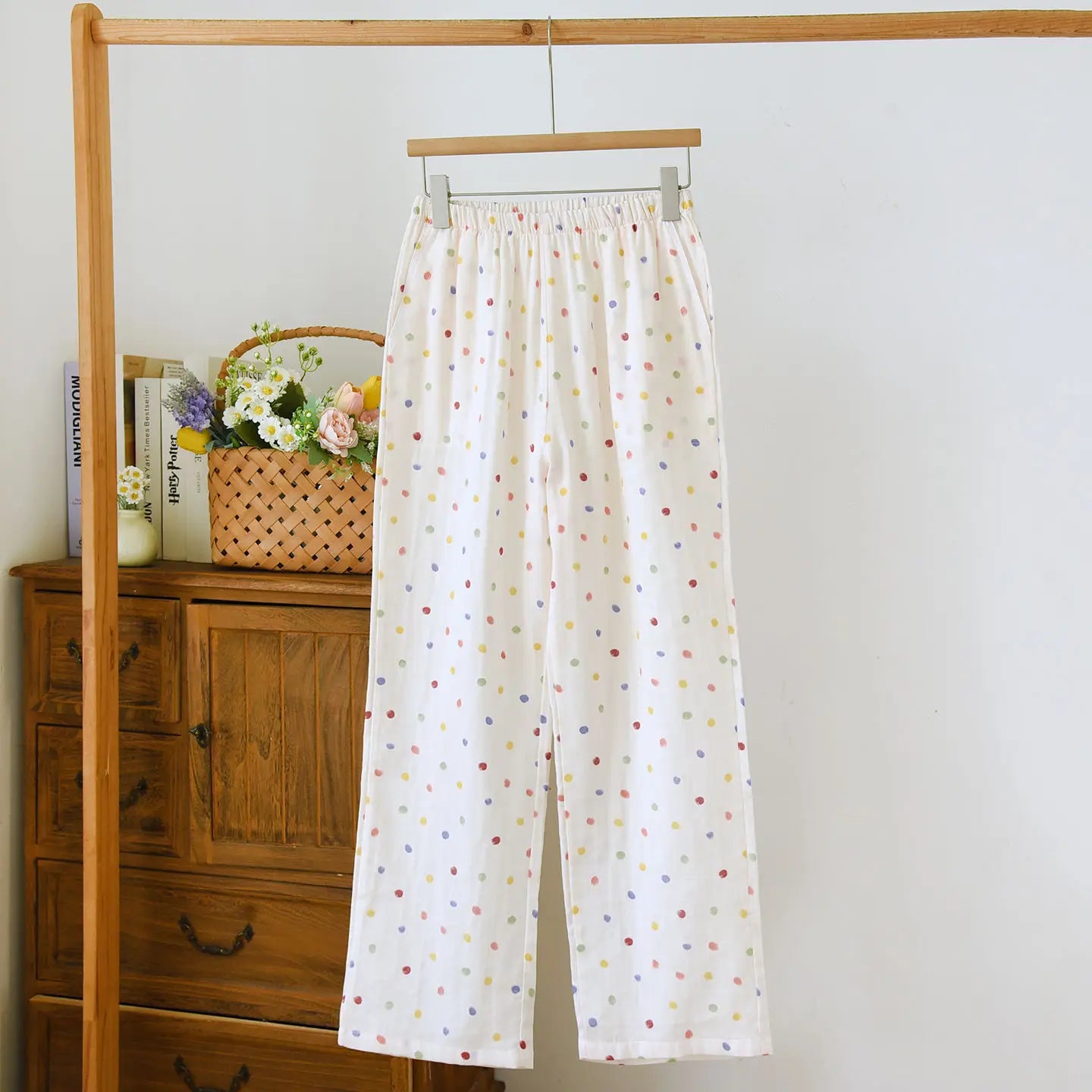 2025 Women's Cotton Sleep Pants | Spring & Autumn Multi-Color Printed Loose Home Bottoms | Large Size Pajamas