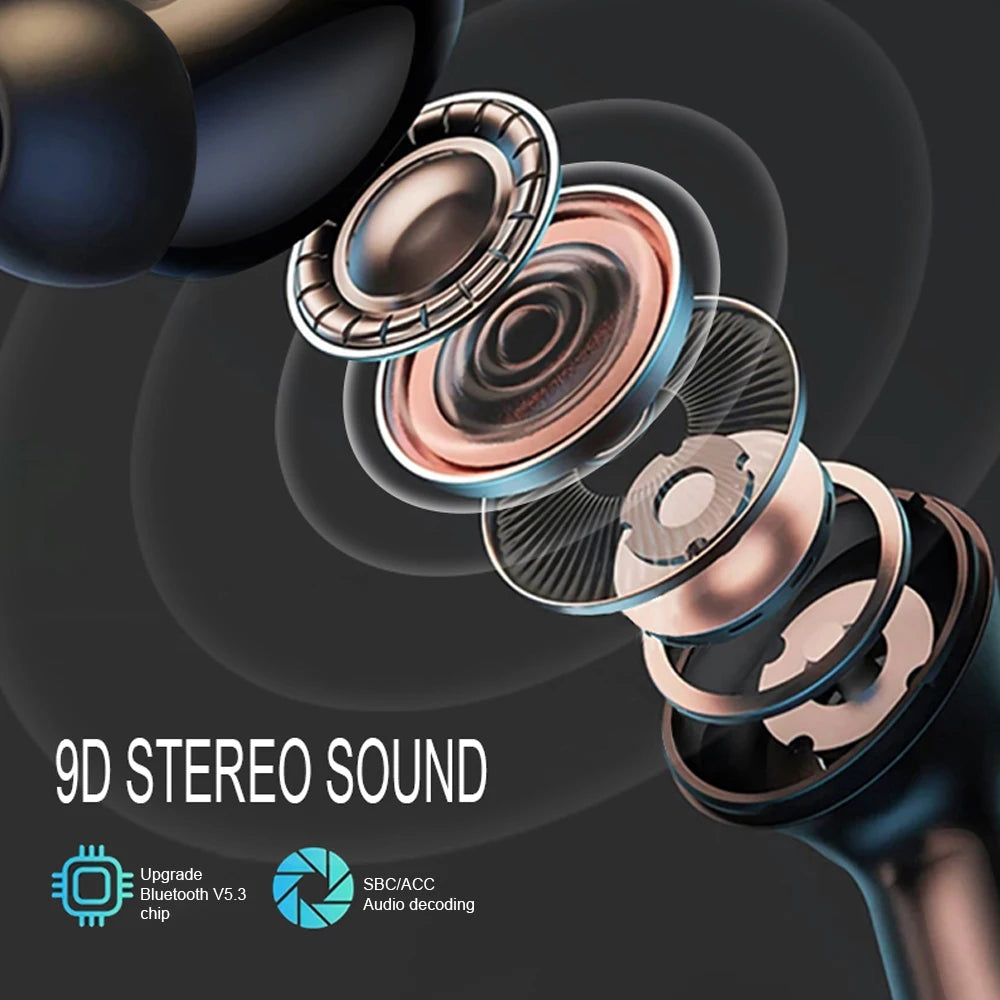 MONSTER TWS Wireless Bluetooth Earphones – HD Stereo Sound, LCD Touch Display, Sports In-Ear Headset with Charging Box