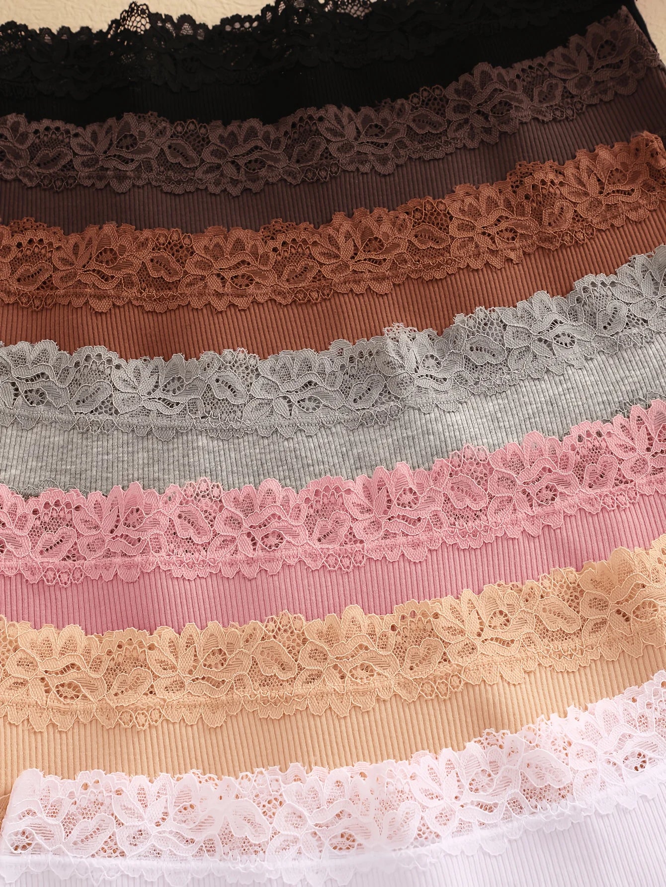 7PCS Women Sexy Lace Seamless Brazilian Panties – Cotton, Breathable, Low Rise Soft Underwear Lingerie