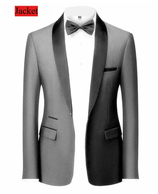 Men's Formal Slim Fit Tuxedo Suit – Luxury Groom & Prom Wedding Outfit