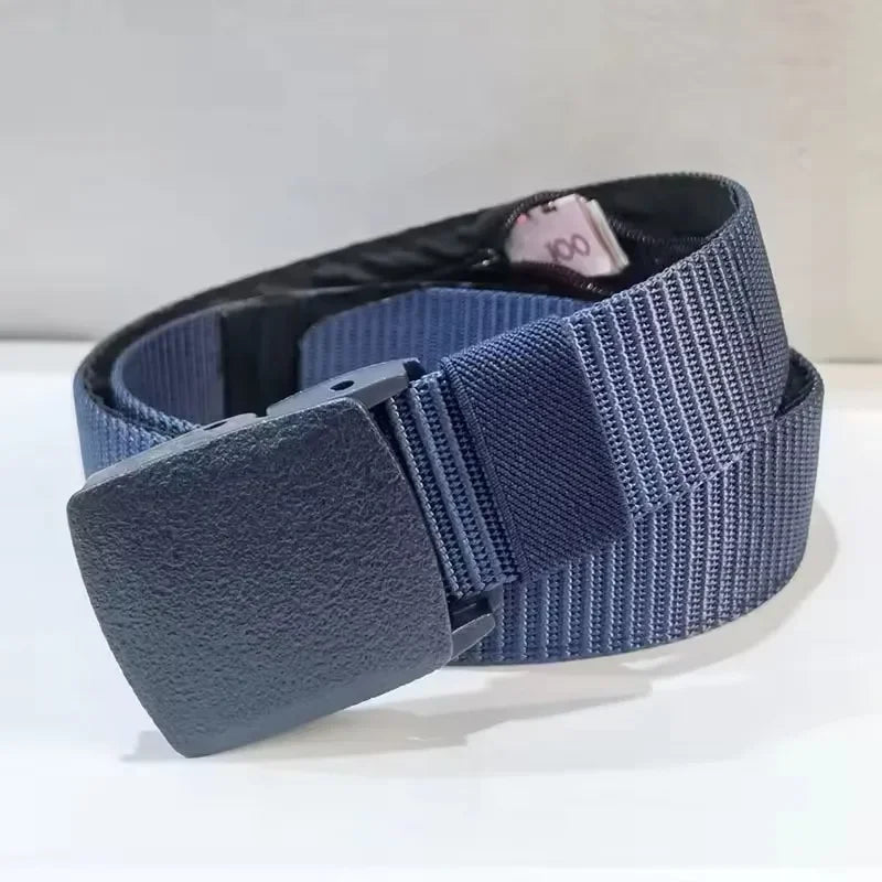 Men’s Anti-Theft Travel Belt – Secret Money Pocket, 125cm, 4 Colors