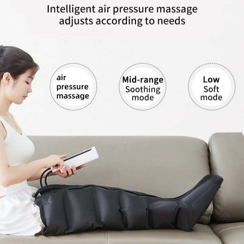 Jinkairui Electric Air Pressure Leg Massager – Kneading & Squeezing Calf and Foot Massager with Remote Control for Deep Relaxation