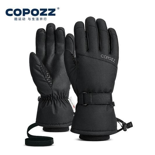 Copozz Adult Winter Ski Gloves – Waterproof 3M Thinsulate Thermal Gloves for Snowboarding, Motorcycle & Cycling, Men & Women