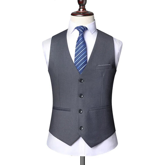 Men's Slim Fit Suit Vest – Wedding Groomsmen & Business Western Style