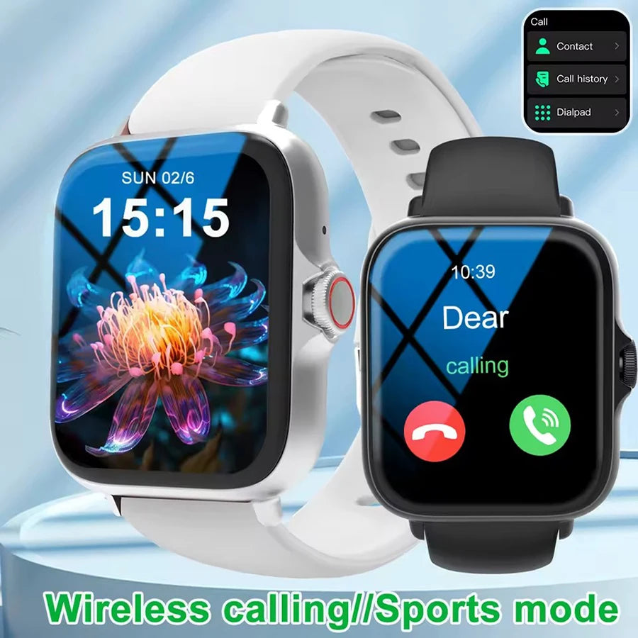 Smart Watch with Full Touch Screen, Call & Message Reminder, Music Control – Compatible with iPhone & Android