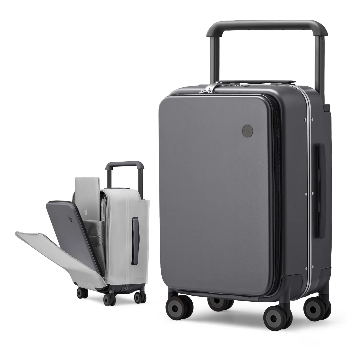 Mixi New Design Wide Handle Suitcase | Men & Women Carry-On Travel Trolley 20 Inch Cabin PC Aluminum Frame M9275