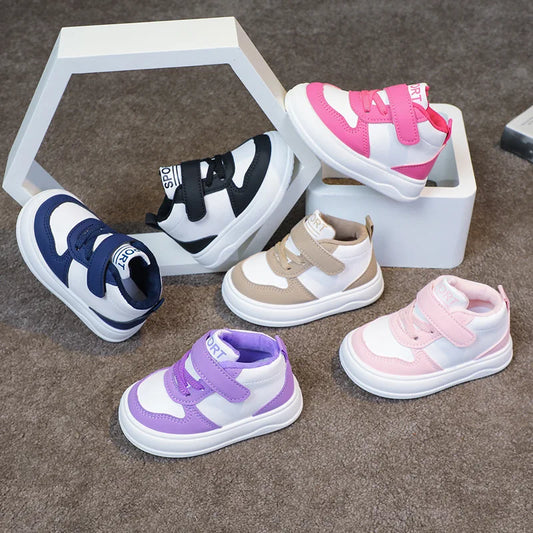 Fashion Kids Sneakers – Spring & Autumn High-Top Breathable Casual Shoes for Boys & Girls | Non-Slip Outdoor & Basketball Shoes