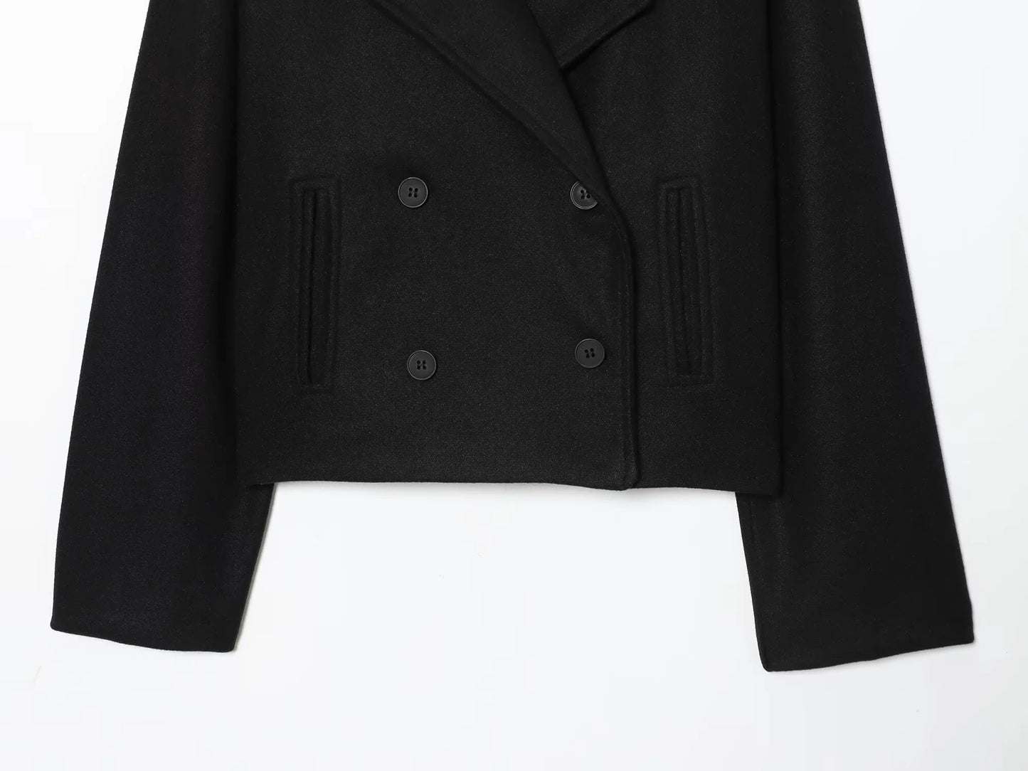 2025 Winter Women's Elegant Casual Commuter Double-Breasted Loose Short Jacket