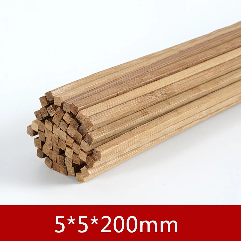 10PCS Bamboo Wood Sticks – DIY Building Model Material for Handmade Crafts, Furniture & Lantern Making