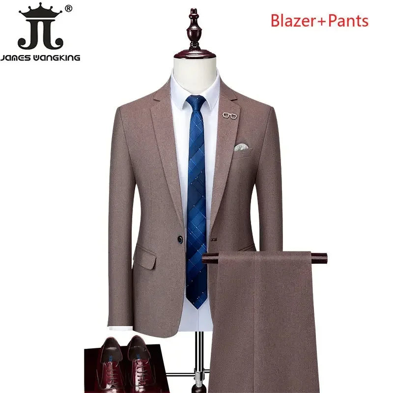 Men's 3-Piece Suit – Blazer, Vest & Pants for Casual, Formal, Business & Wedding